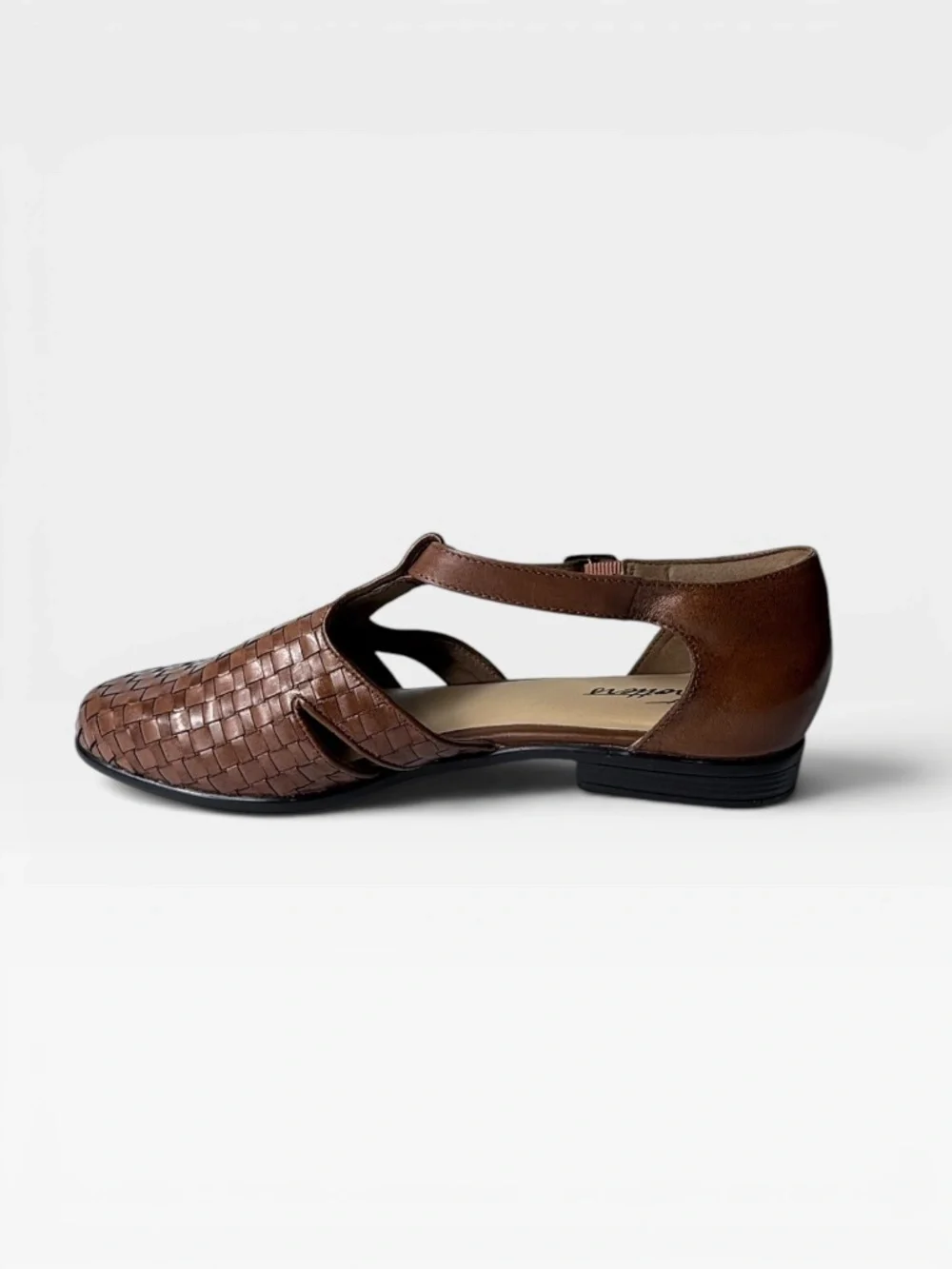 Trotters Vintage 'Leatha' woven Leather Slingback Sandals Brown Size 8 1/2